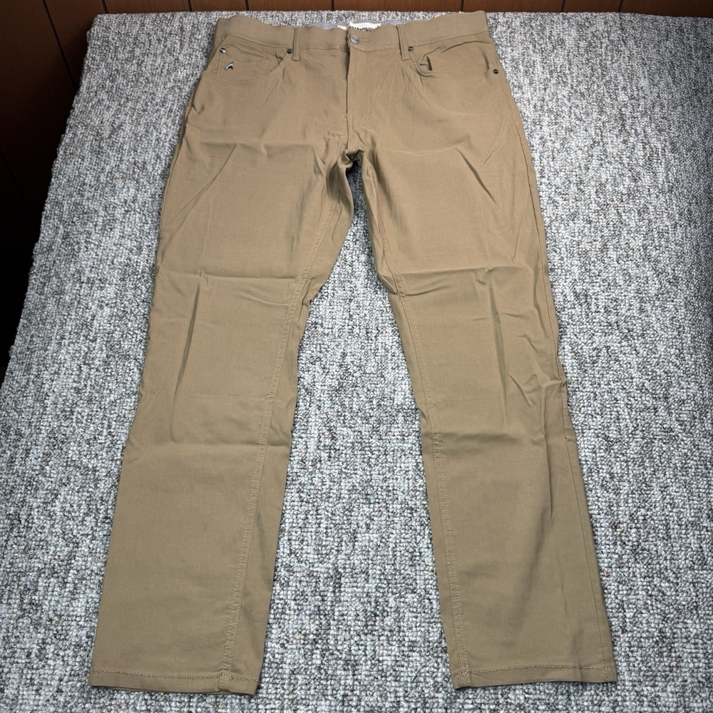Tailor Vintage Pants Mens 38x30 Canaan Slim Fit Performance Tech Pants Beige NWT